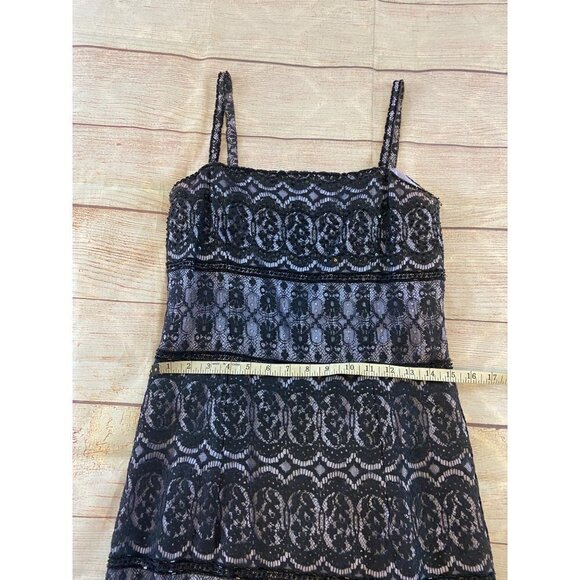 Cache Women's Black Beaded Embellished Cocktail Mini Dress - 8 - Picture 8 of 12